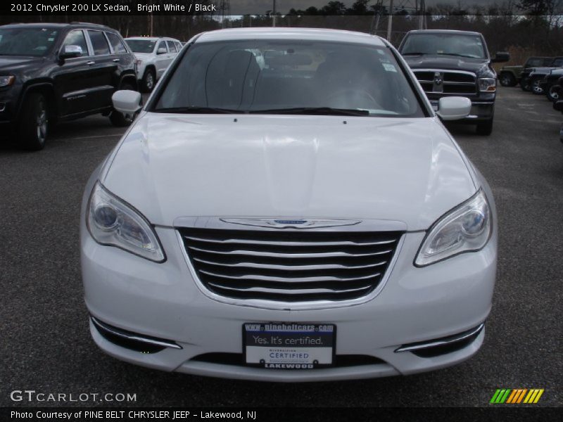 Bright White / Black 2012 Chrysler 200 LX Sedan