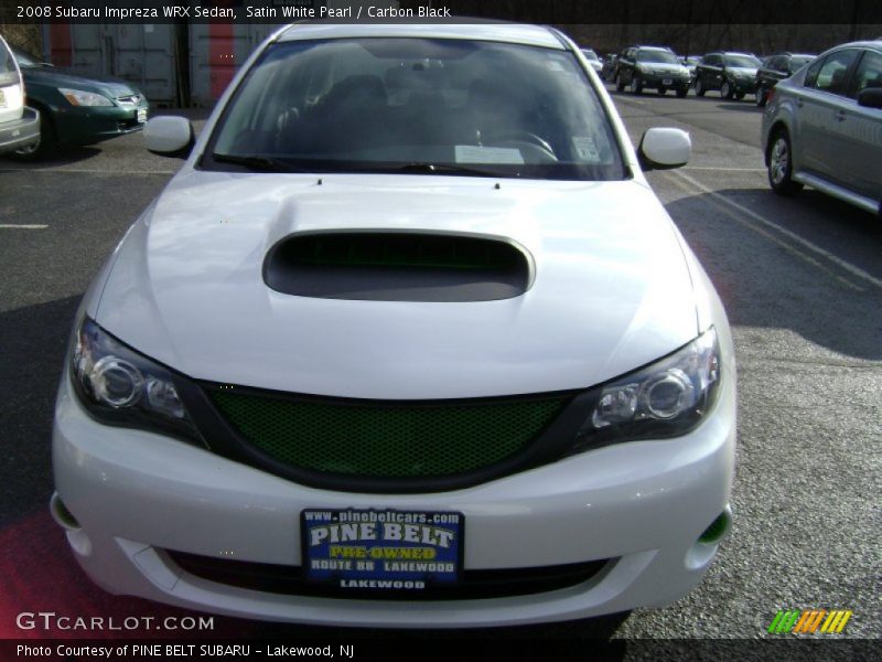 Satin White Pearl / Carbon Black 2008 Subaru Impreza WRX Sedan