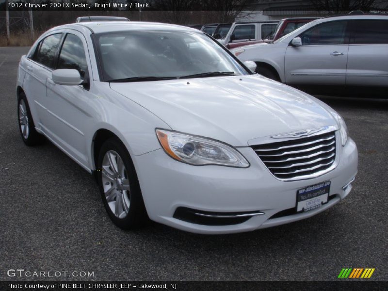 Bright White / Black 2012 Chrysler 200 LX Sedan