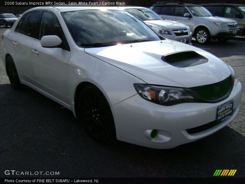 Satin White Pearl / Carbon Black 2008 Subaru Impreza WRX Sedan