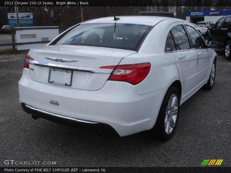 Bright White / Black 2012 Chrysler 200 LX Sedan