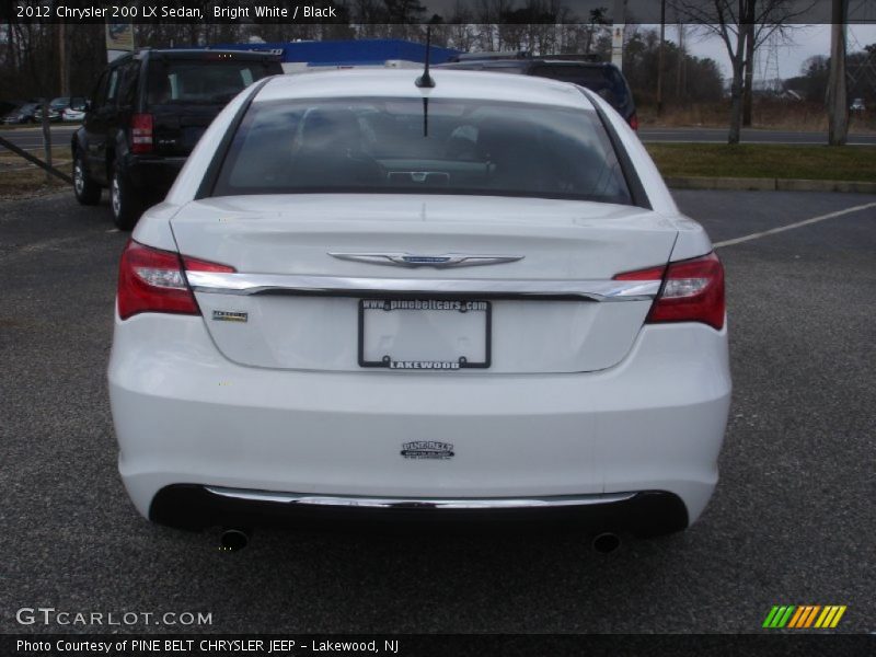 Bright White / Black 2012 Chrysler 200 LX Sedan