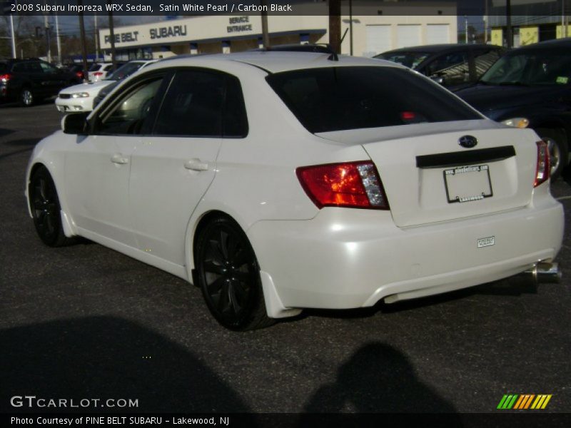 Satin White Pearl / Carbon Black 2008 Subaru Impreza WRX Sedan
