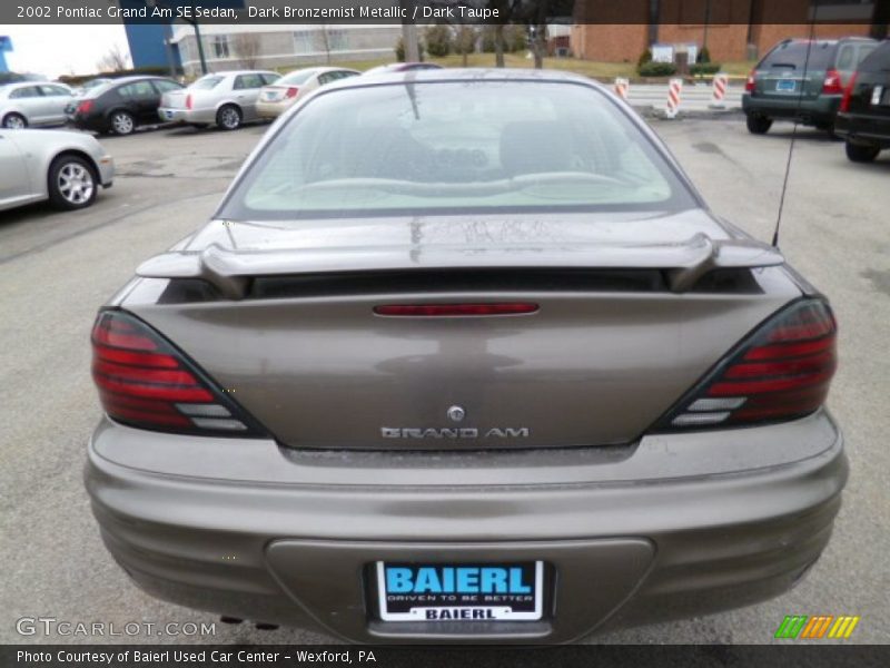 Dark Bronzemist Metallic / Dark Taupe 2002 Pontiac Grand Am SE Sedan