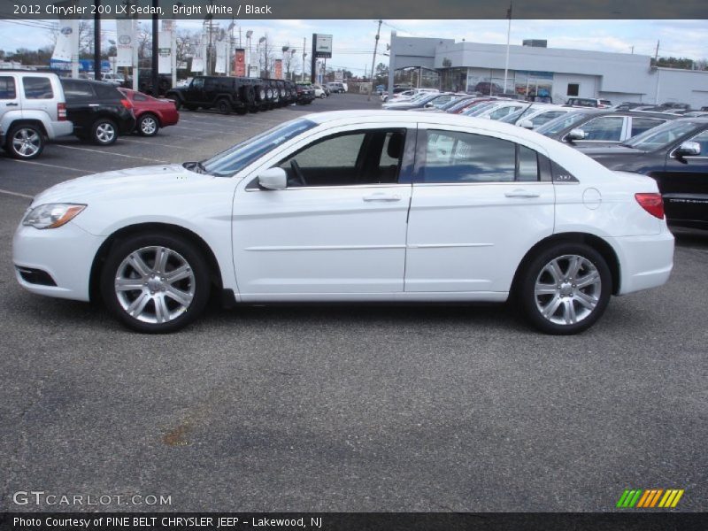 Bright White / Black 2012 Chrysler 200 LX Sedan