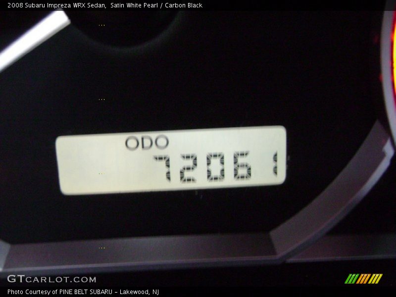 Satin White Pearl / Carbon Black 2008 Subaru Impreza WRX Sedan
