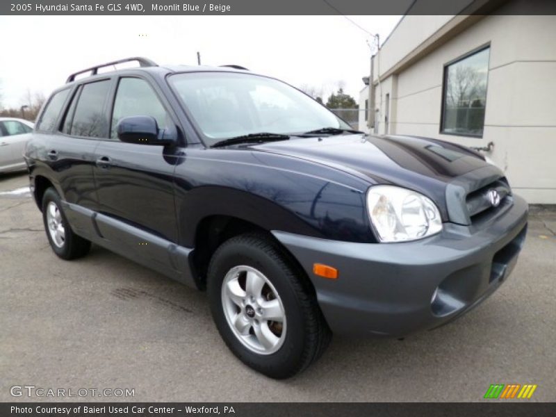 Moonlit Blue / Beige 2005 Hyundai Santa Fe GLS 4WD