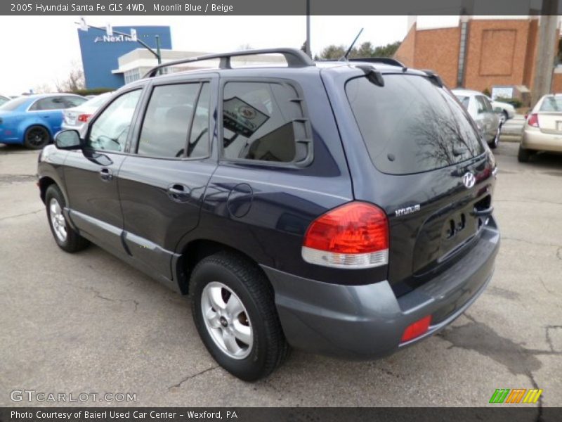 Moonlit Blue / Beige 2005 Hyundai Santa Fe GLS 4WD