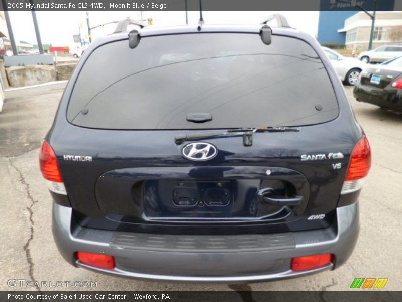 Moonlit Blue / Beige 2005 Hyundai Santa Fe GLS 4WD