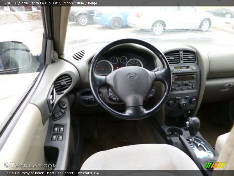 Moonlit Blue / Beige 2005 Hyundai Santa Fe GLS 4WD