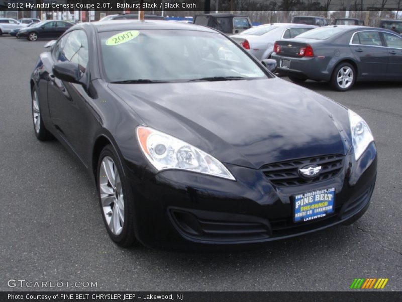 Bathurst Black / Black Cloth 2012 Hyundai Genesis Coupe 2.0T