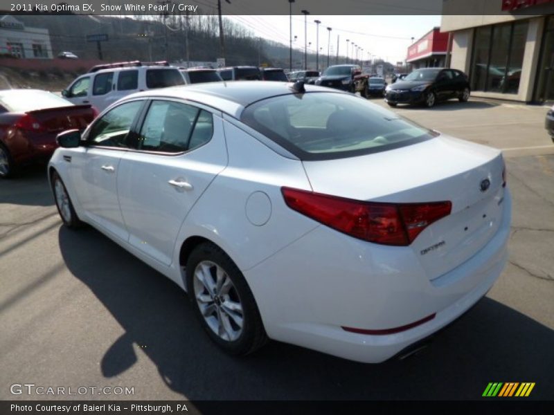 Snow White Pearl / Gray 2011 Kia Optima EX