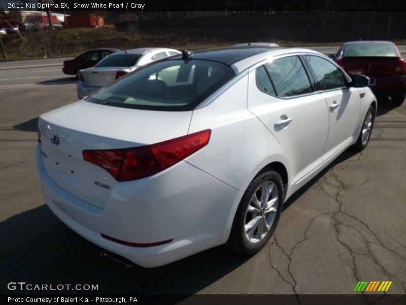 Snow White Pearl / Gray 2011 Kia Optima EX