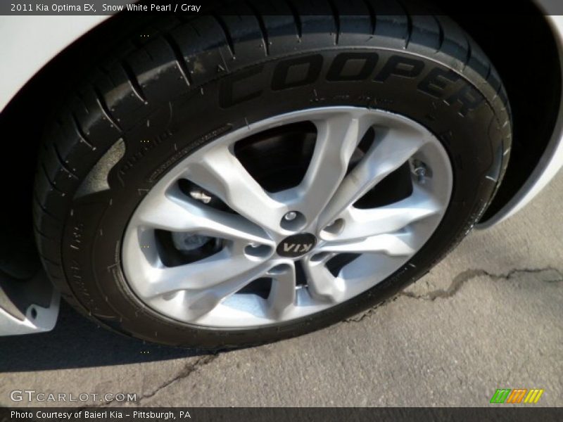 Snow White Pearl / Gray 2011 Kia Optima EX