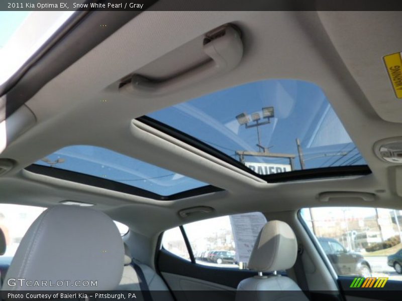 Snow White Pearl / Gray 2011 Kia Optima EX
