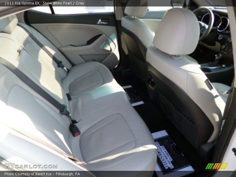 Snow White Pearl / Gray 2011 Kia Optima EX