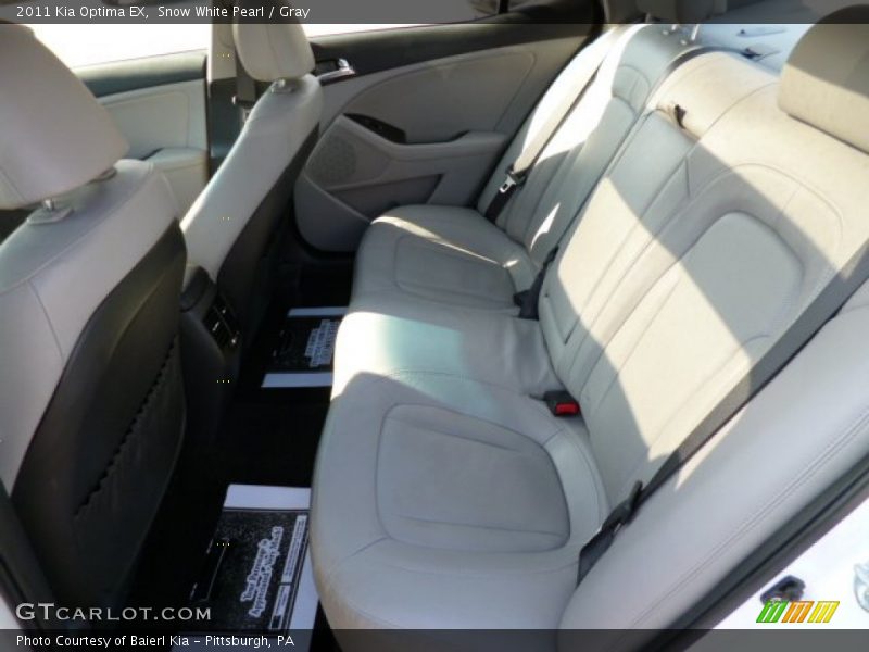 Snow White Pearl / Gray 2011 Kia Optima EX