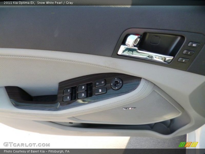 Snow White Pearl / Gray 2011 Kia Optima EX