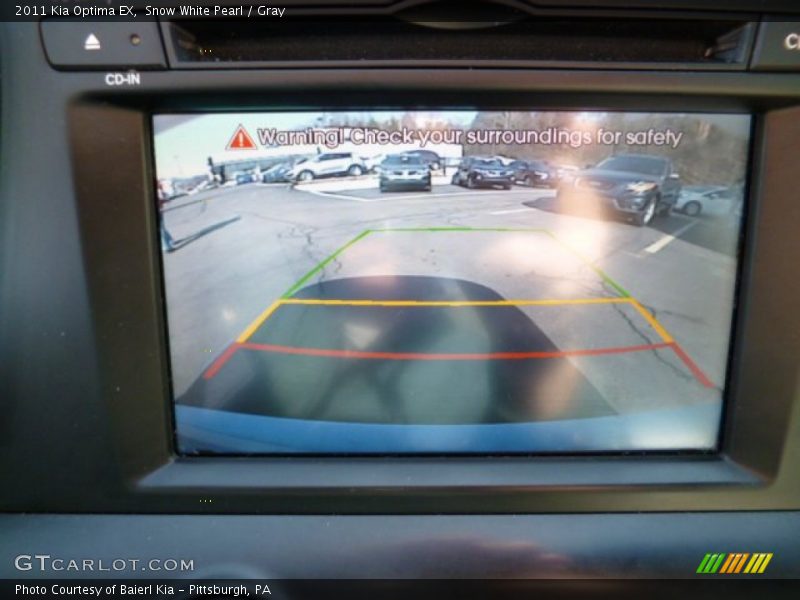 Snow White Pearl / Gray 2011 Kia Optima EX