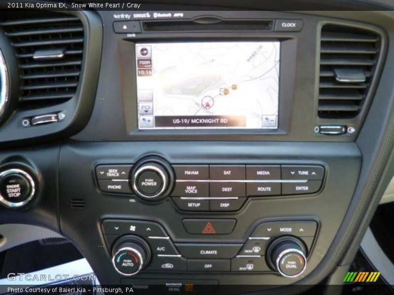Snow White Pearl / Gray 2011 Kia Optima EX