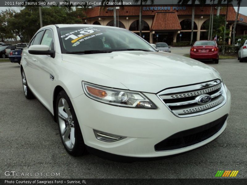 White Platinum Tri-Coat / Charcoal Black 2011 Ford Taurus SHO AWD