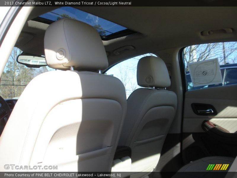 White Diamond Tricoat / Cocoa/Light Neutral 2013 Chevrolet Malibu LTZ