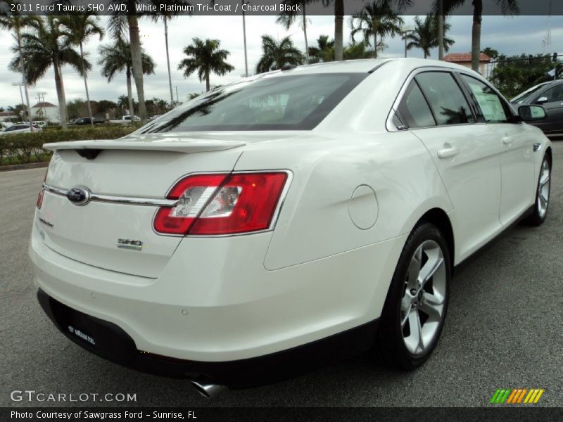 White Platinum Tri-Coat / Charcoal Black 2011 Ford Taurus SHO AWD