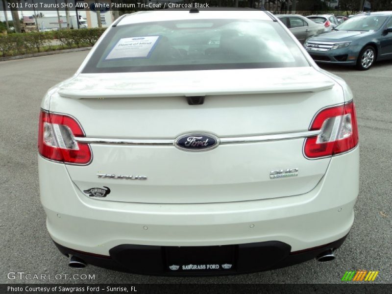 White Platinum Tri-Coat / Charcoal Black 2011 Ford Taurus SHO AWD