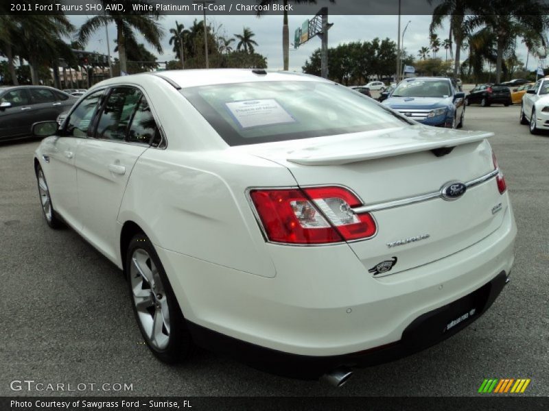 White Platinum Tri-Coat / Charcoal Black 2011 Ford Taurus SHO AWD