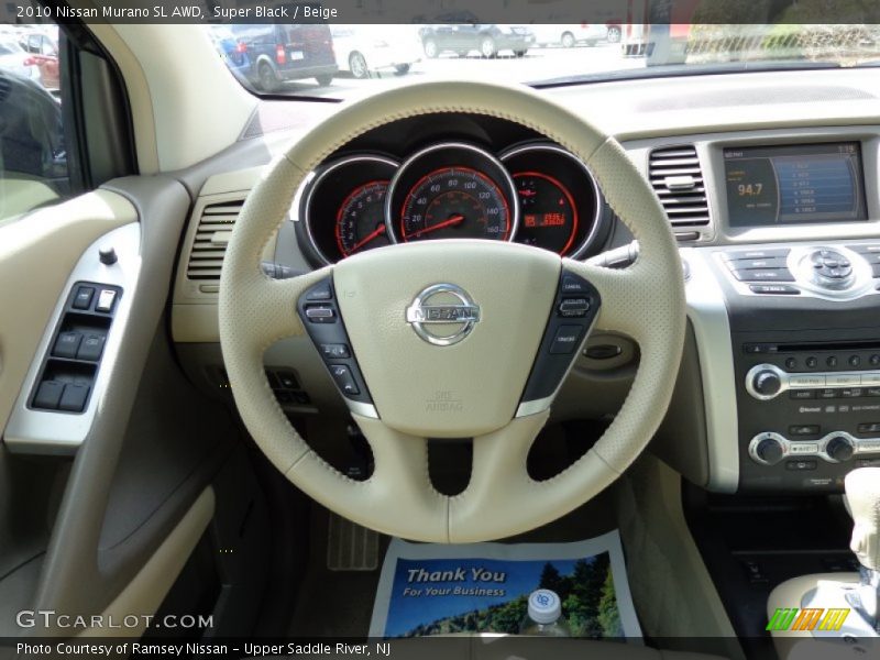 Super Black / Beige 2010 Nissan Murano SL AWD