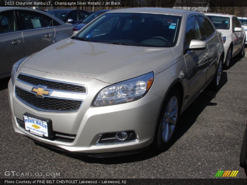 Champagne Silver Metallic / Jet Black 2013 Chevrolet Malibu LT