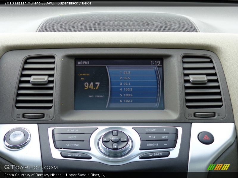Super Black / Beige 2010 Nissan Murano SL AWD