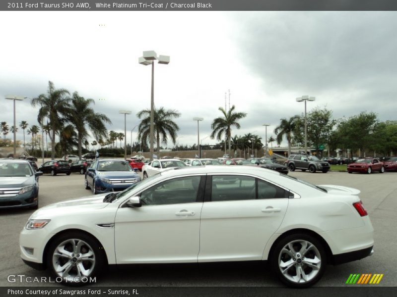 White Platinum Tri-Coat / Charcoal Black 2011 Ford Taurus SHO AWD