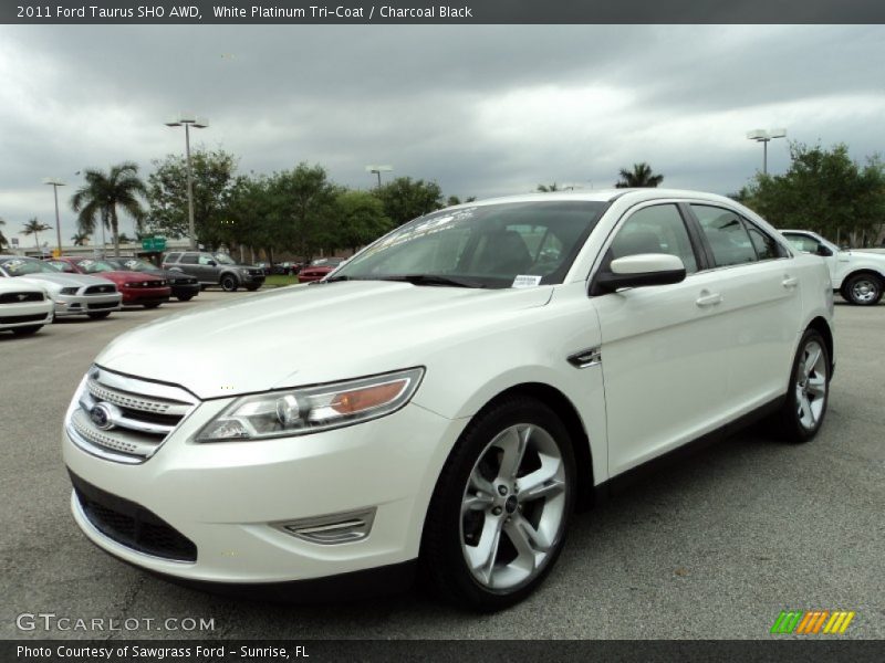 White Platinum Tri-Coat / Charcoal Black 2011 Ford Taurus SHO AWD