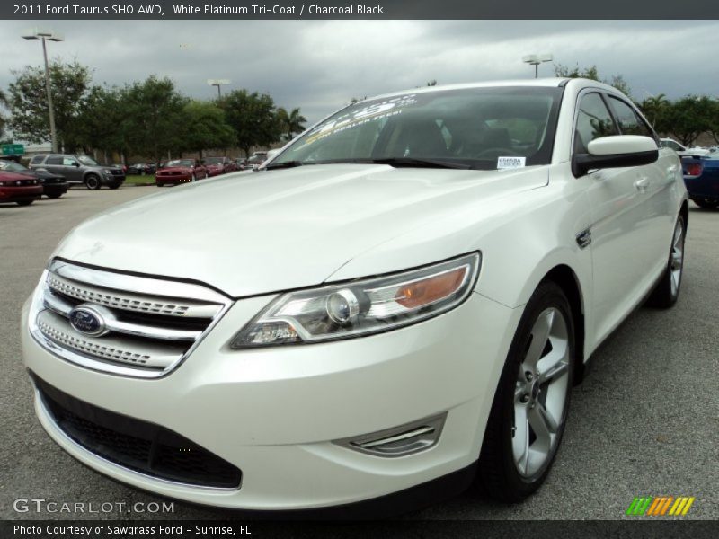 White Platinum Tri-Coat / Charcoal Black 2011 Ford Taurus SHO AWD