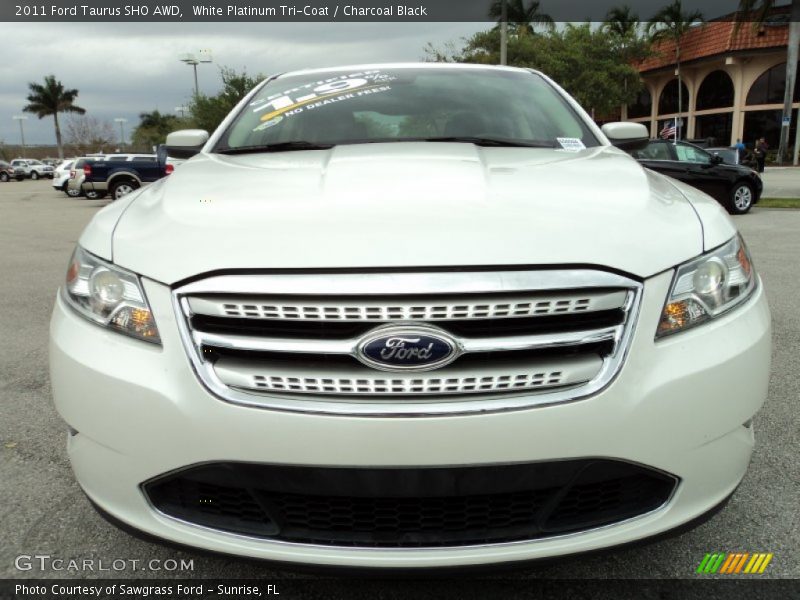 White Platinum Tri-Coat / Charcoal Black 2011 Ford Taurus SHO AWD