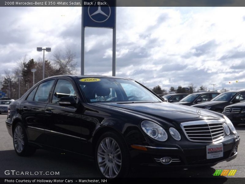Black / Black 2008 Mercedes-Benz E 350 4Matic Sedan