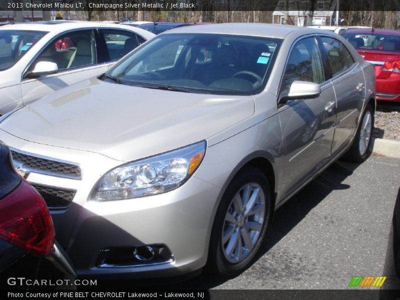 Champagne Silver Metallic / Jet Black 2013 Chevrolet Malibu LT