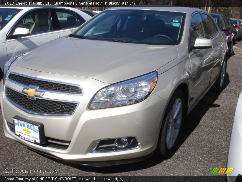 Champagne Silver Metallic / Jet Black/Titanium 2013 Chevrolet Malibu LT