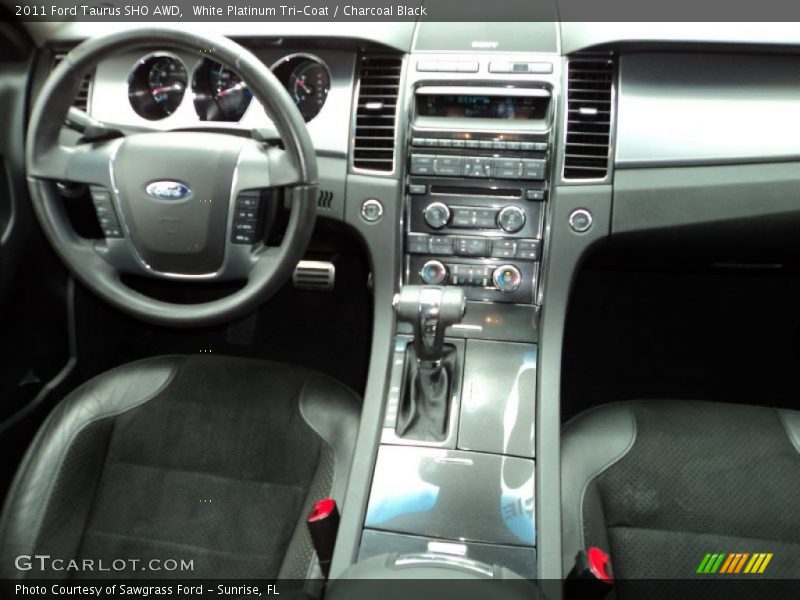 White Platinum Tri-Coat / Charcoal Black 2011 Ford Taurus SHO AWD