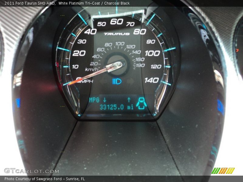 White Platinum Tri-Coat / Charcoal Black 2011 Ford Taurus SHO AWD
