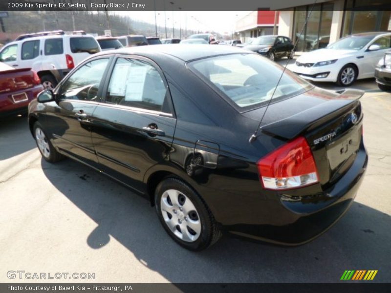 Ebony Black / Gray 2009 Kia Spectra EX Sedan