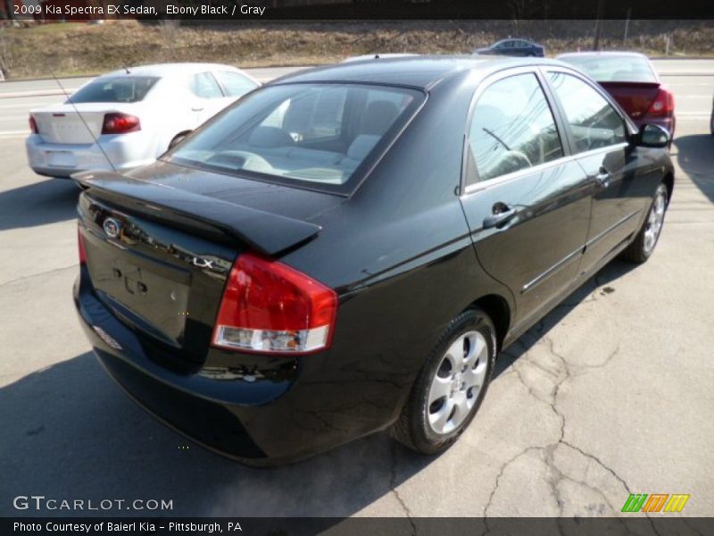 Ebony Black / Gray 2009 Kia Spectra EX Sedan