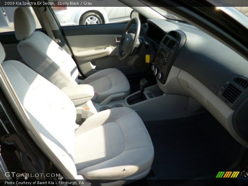 Ebony Black / Gray 2009 Kia Spectra EX Sedan