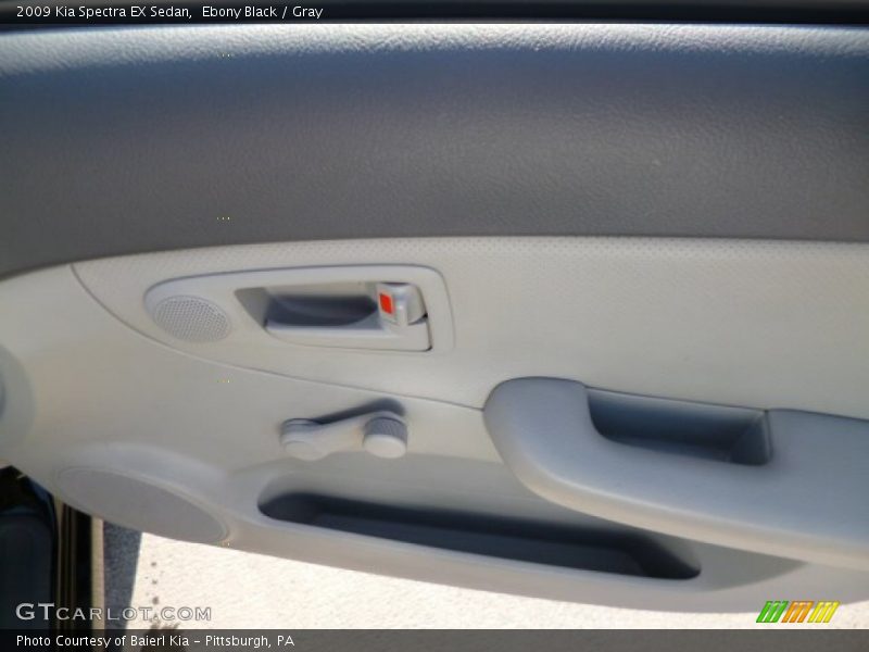 Ebony Black / Gray 2009 Kia Spectra EX Sedan
