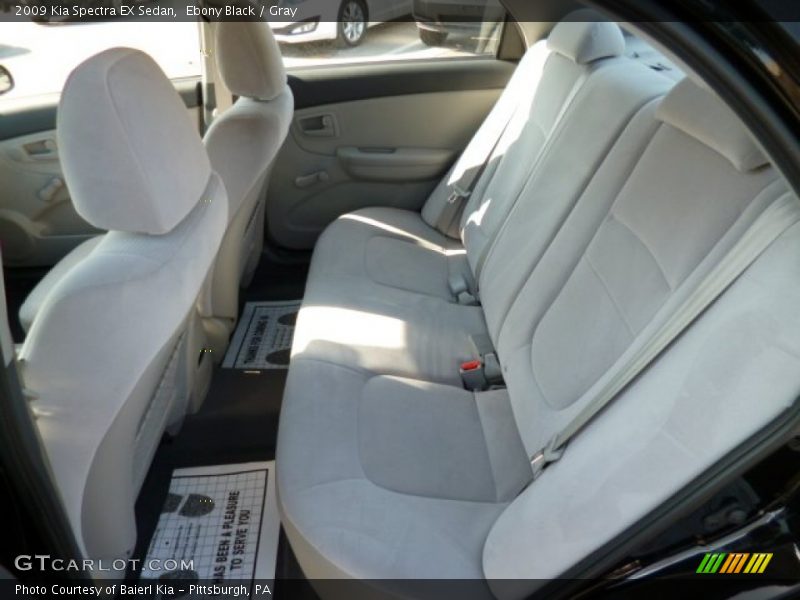 Ebony Black / Gray 2009 Kia Spectra EX Sedan