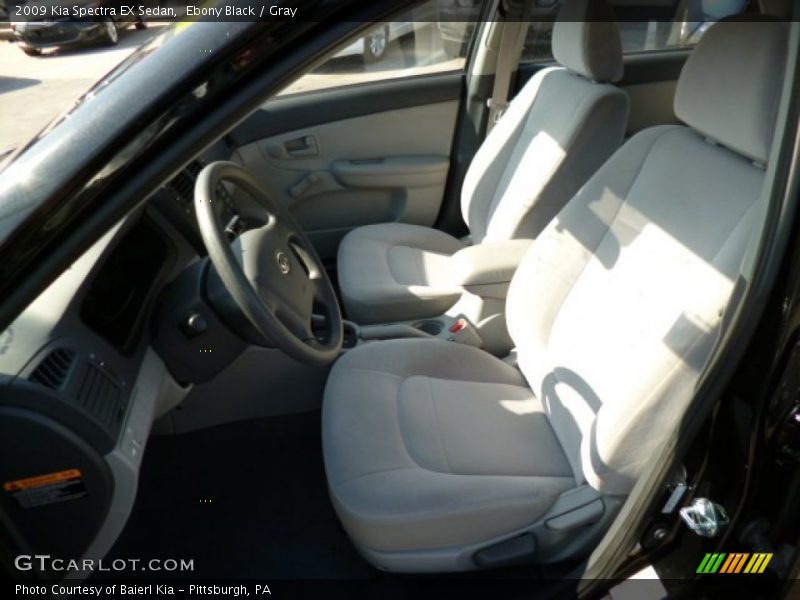 Ebony Black / Gray 2009 Kia Spectra EX Sedan