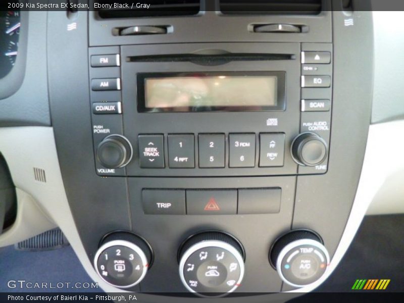 Ebony Black / Gray 2009 Kia Spectra EX Sedan