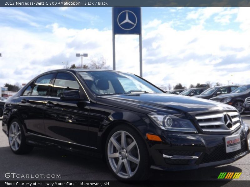 Black / Black 2013 Mercedes-Benz C 300 4Matic Sport