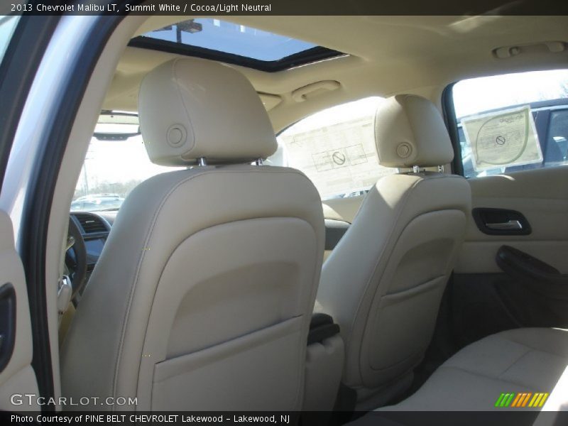 Summit White / Cocoa/Light Neutral 2013 Chevrolet Malibu LT